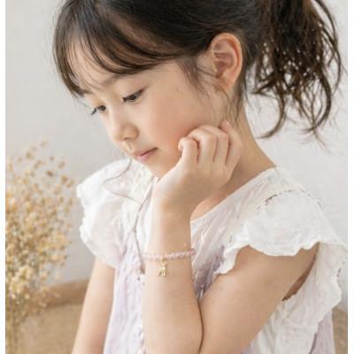 ふるさと納税 奈良市 奈良の子鹿の天然石ブレスレット|ローズクオーツ|キッズサイズ