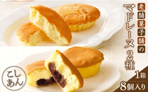 【2週間以内発送】老舗菓子舗のマドレーヌ2種セット(合計8個) 焼き菓子 スイーツ 詰め合わせ 洋菓子_T035-0051