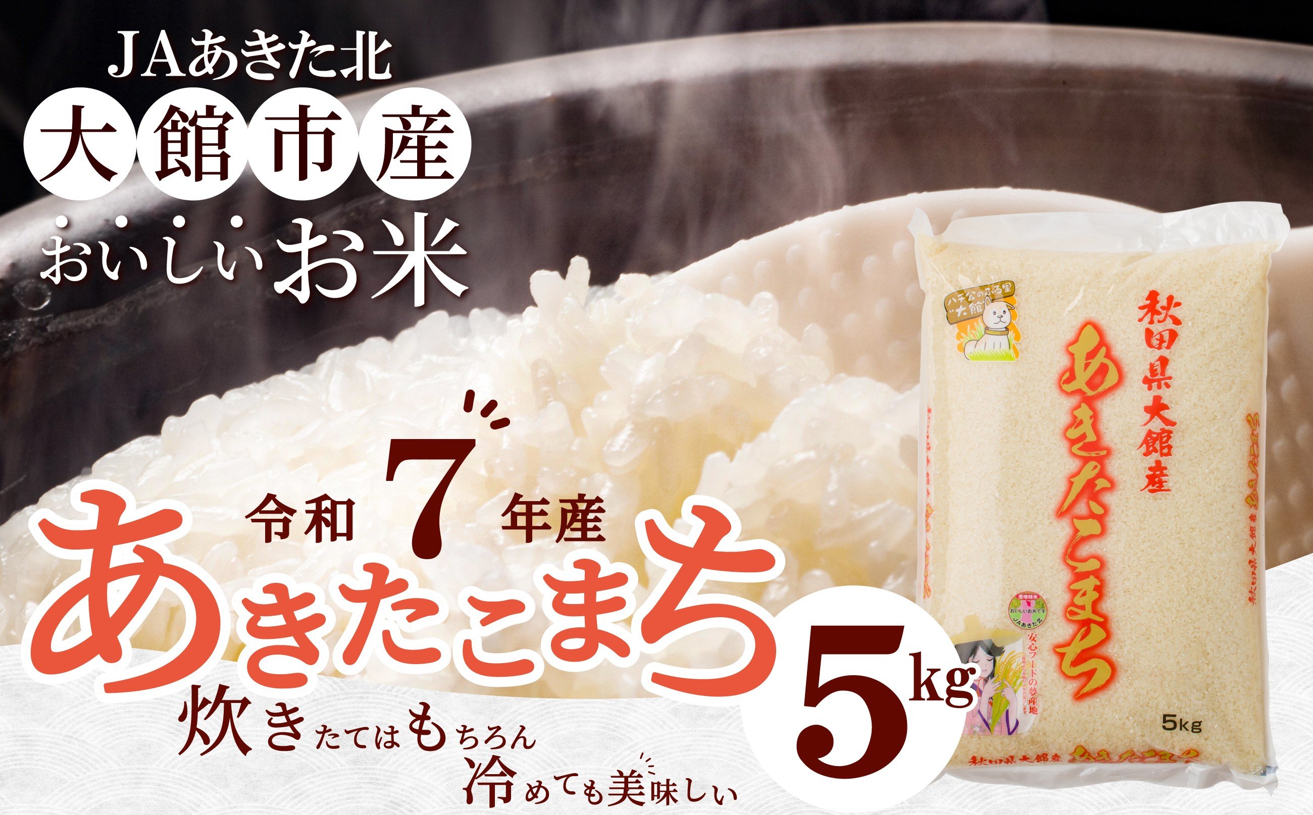 
            【令和7年産】秋田県大館産あきたこまち5kg 90P9035　/ 農協 JA 秋田 東北 精米  米 5kg 白米 令和7年産 秋田県産 あきたこまち おにぎり 大館 東北 秋田 ブランド米 農家 キロ キログラム
          