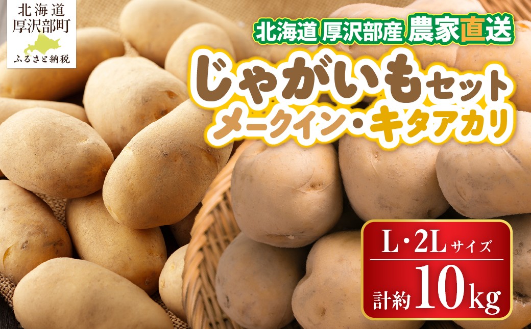 
                  【2026年9月下旬より発送】北海道厚沢部町産 メークイン約5kg・キタアカリ約5kgセット 計約10kg【L・2Lサイズ】 【 ふるさと納税 人気 おすすめ ランキング じゃがいも ジャガイモ メークイン キタアカリ カレー コロッケ 煮物 肉じゃが フライドポテト ポテトサラダ じゃがバター シチュー 食べ比べ 北海道 厚沢部 送料無料 】 ASO014
                