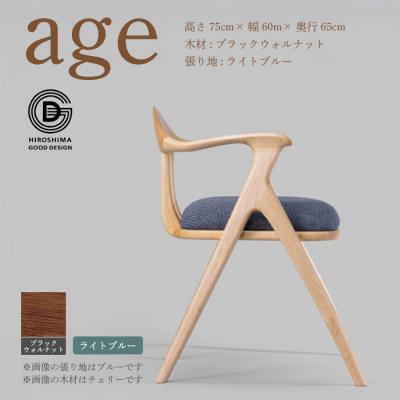 ふるさと納税 三原市 【第18回 ひろしまグッドデザイン賞受賞】age ＜ライトブルー＞ 椅子 [050-029]
