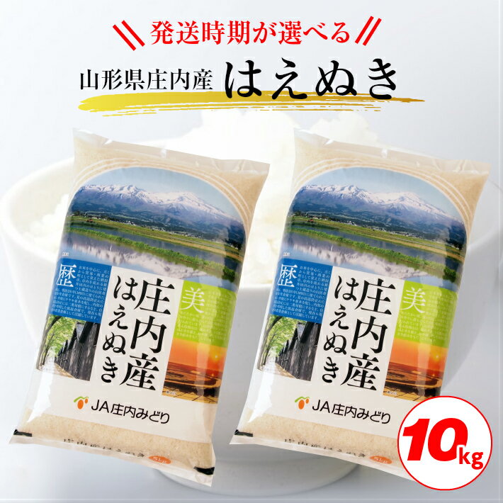 【ふるさと納税】はえぬき 5kg×2袋 計10kg 令和7年産米 山形県庄内産 ご希望の時期頃にお届け 米 お米 精米 白米 農協 JA 発送時期が選べる