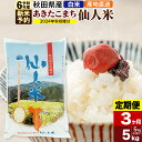 【ふるさと納税】※令和6年産 新米予約※【定期便3ヶ月】令和6年産 あきたこまち 秋田県産「仙人米」白米 5kg（5kg×1袋）【2024年秋ごろ出荷予定】