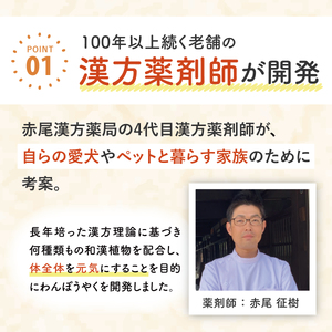 犬用和漢サプリ 「 わんぽうやく 」 和漢素材 ラクラク 20g
