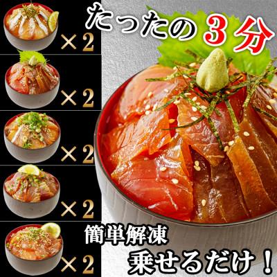 ふるさと納税 宇部市 【詰め合わせ】漬け丼 5種×2パック 計10食セット |  | 01