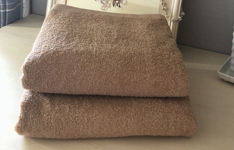 超大判バスタオル２枚セット（コカブラウン）泉州タオル 90×170cm【泉州タオル 国産 吸水 普段使い 無地 シンプル 日用品 家族 ファミリー】