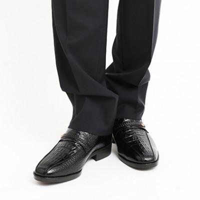 ふるさと納税 大和郡山市 ビジネスシューズ クロコ型押し5cmアップシークレットシューズ ブラウン 26cm No.636 |  | 02