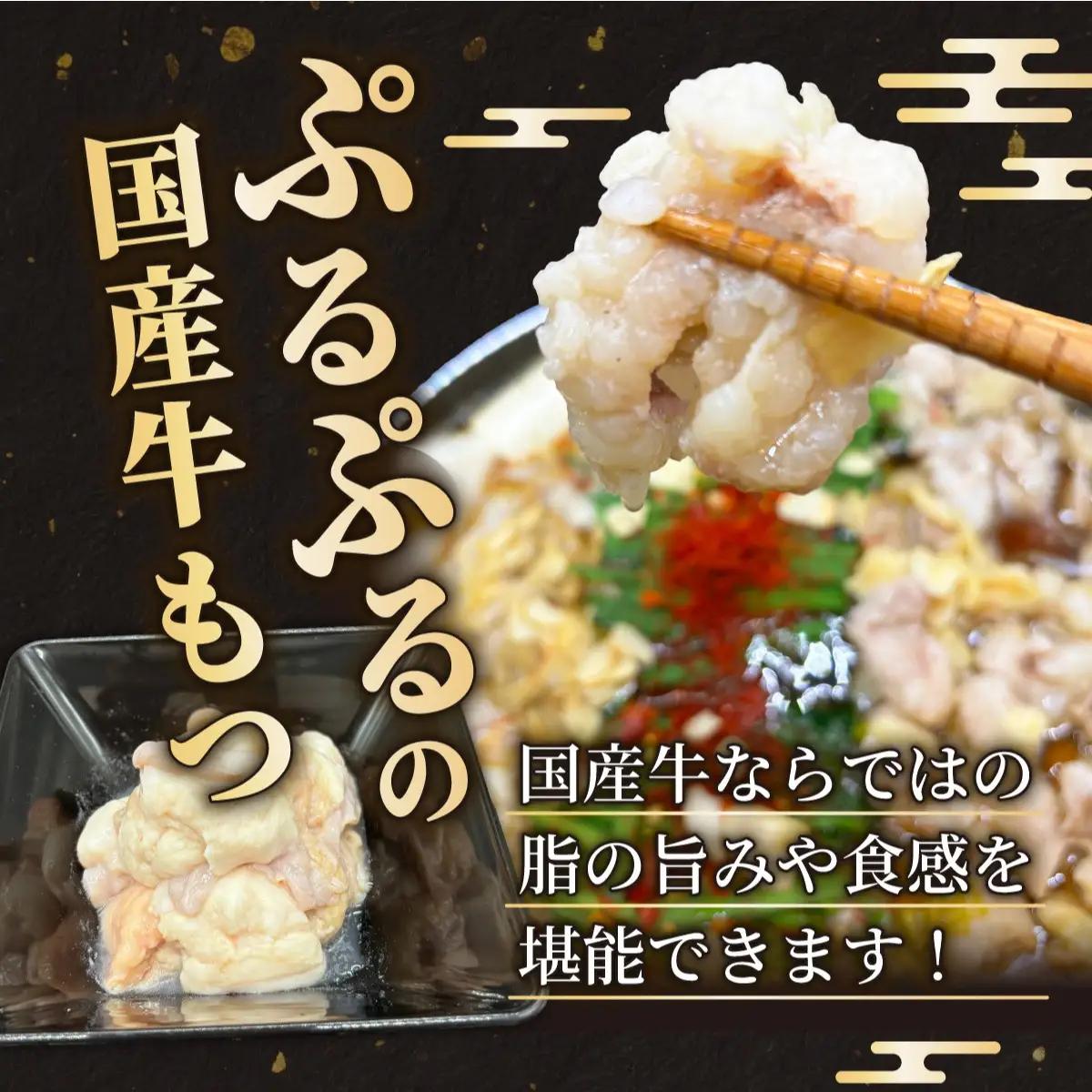  【化粧箱入り】福岡グルメ！博多牛もつ鍋セット 醤油味 10人前