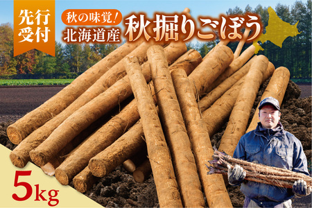 北海道十勝清水町産 秋堀りごぼう 5kg【2026年秋発送予定】牛蒡 ゴボウ