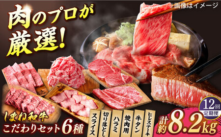 【全12回定期便】叉鬼の焼肉酒場 豪華特別セット！（ハラミ・牛タン・厳選焼肉・スライス・しゃぶしゃぶ/すき焼き・ヒレステーキ）計8.2kg　島根県松江市/株式会社O.R.C[ALEF014]