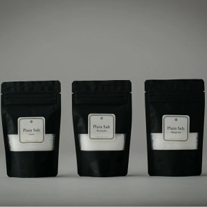 【ふるさと納税】「料理人が作る父母ケ浜の塩セット」粗塩(Arare)50g×2袋、細塩(Konayuki)50g×2袋、満月の塩(Mangetsu)50g×1袋