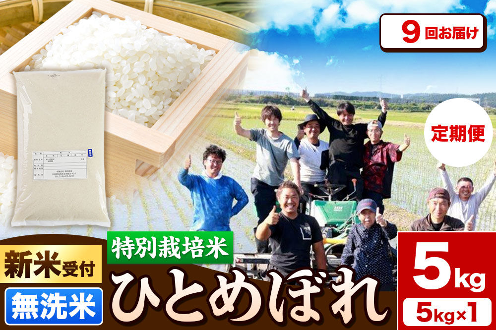 《新米予約》《定期便9ヶ月》令和8年産【無洗米】特別栽培米 ひとめぼれ 5kg 秋田県産 [ひとめぼれ 米 お米 白米 精米 無洗米 特別栽培米 ブランド米 食卓 秋田県産 秋田県 由利本荘市]