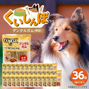 くいしんぼ デンタルガム 棒型 40本×36袋_くいしんぼ デンタルガム 棒型 40本×36袋 ハードタイプ 歯垢 落とす 歯ぐき マッサージ ストレス解消 歯磨き サポート 多頭飼育 ブリーダー おすすめ 犬 おやつ 福岡県 久留米市 送料無料 〔Pf052-01〕