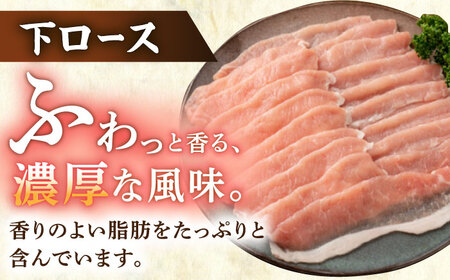 【12回定期便】若楠ポーク スライスセット 1kg（肩ロース 下ロース バラ）/宮地ハム [UBM016] 豚肉 豚 肉