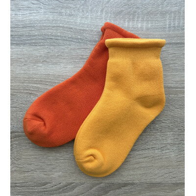 【ふるさと納税】ふわもち鯛焼き靴下x2足組(ミカン、オレンジ)【1657296】