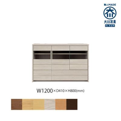 ふるさと納税 大川市 無垢リビング家具コリーナ(サイドボード・リビングボード)120cm WOWH(ホワイトオーク)