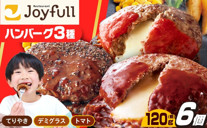 【福岡工場直送】ジョイフル ハンバーグ スペシャル 詰め合わせ 3種 6個セット 《築上町》【株式会社 ジョイフル】[ABAA086]