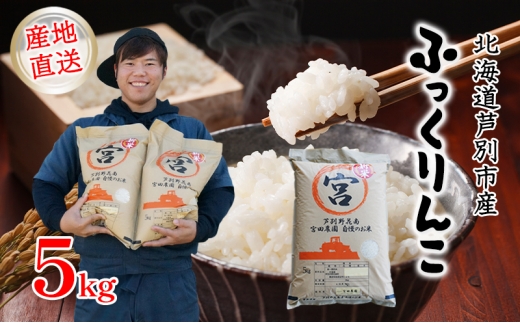 米 令和7年産 ふっくりんこ 5kg 宮田農園 北海道 令和7年産  お米 5キロ ご飯 白米 精米 北海道米 産地直送 送料無料 芦別市 こめ おこめ コメ ごはん 2025年 2025 令和7年 [№5342-0181]