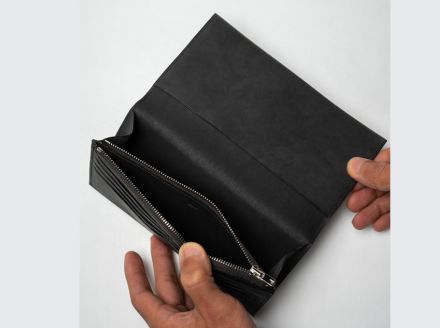 徳島で染め上げた革製品【泥染】長財布−long wallet−