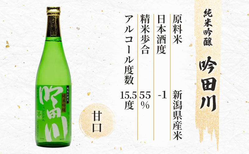日本酒 新潟 上越の地酒 純米・吟醸３銘柄 （かたふね ・ 雪中梅 ・ 吟田川） 飲み比べ 720ml×3本 セット 竹田酒造店 丸山酒造場 代々菊醸造 純米吟醸 吟醸 日本酒セット 人気銘柄 新潟県