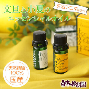 土佐 文旦・小夏 エッセンシャルオイルセット 5ml×各1本 高知県土佐市 【株式会社SHIRAKI】 [BQAI053]