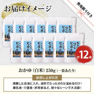 ふるさと納税 南魚沼市 【無地熨斗】南魚沼のコシヒカリ粥 おかゆ 白米 250g×12食 新潟県 南魚沼市 |  | 03