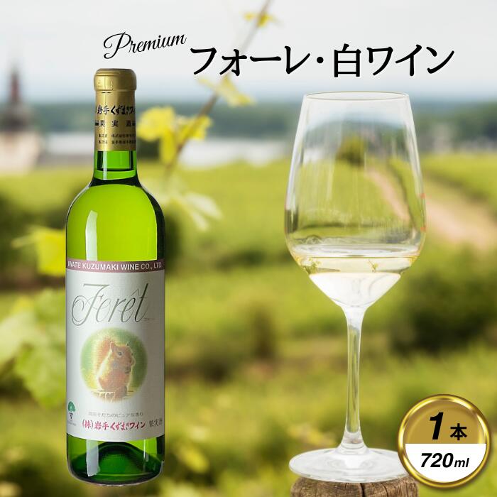 【ふるさと納税】岩手くずまきワイン　白ワイン　【フォーレ・白:720ml】　1本【1648915】