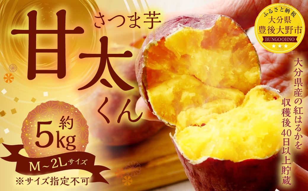 134-1145x1 甘太くん 5kg（Ｍ～2Lサイズ） さつまいも 芋 紅はるか 【2025年12月下旬～2026年4月上旬発送予定】