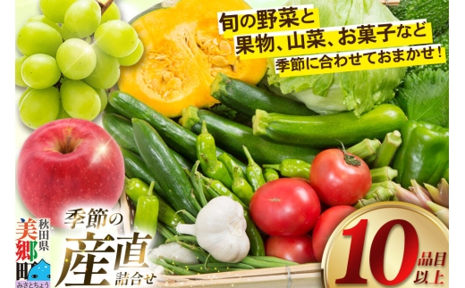 季節の産直詰め合わせ 野菜 山菜 果物 フルーツ お菓子 など [産直 野菜 詰め合わせ 山菜 果物 お菓子 おまかせ お任せ]