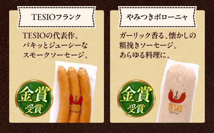 【ふるさと納税限定】TESIOの自家製フランク＆ボローニャセット (計380g) 豚肉 ハム ソーセージ 小分け 真空パック 沖縄市 / TESIO [BCAD005]
