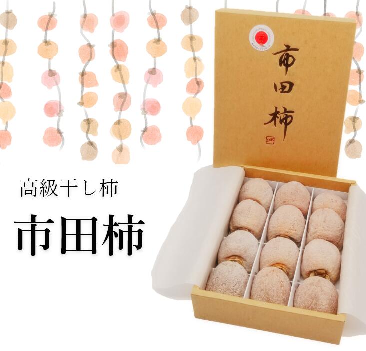 【ふるさと納税】市田柿 2Lサイズ 12個入（化粧箱入）//長野県 南信州 干し柿 市田柿 大粒 2Lサイズ 贈答 高糖度 ドライフルーツ ギフト TS05