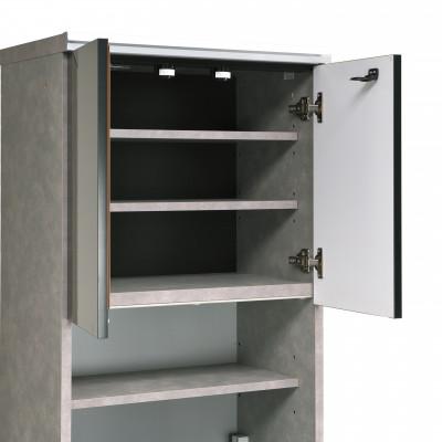 ふるさと納税 大川市 オッド 幅60cm 石目調 スリム食器棚レンジボード ムラミグレー・ブラックの2色対応 |  | 02