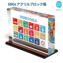 【ふるさと納税】 SDGs インテリア アクリル ブロック 盾 （厚さ40×幅210×高さ142mm） 高級 専用台