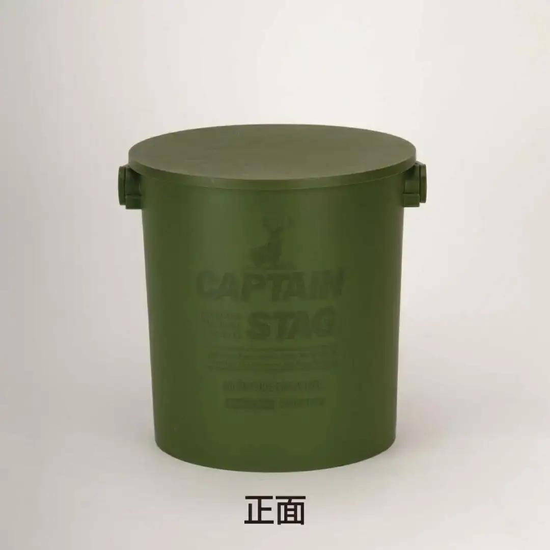 CS 座れるバケツ15L オリーブ CAPTAIN STAG キャプテンスタッグ 収納 アウトドア用品 キャンプ用品 防災 【010S554】