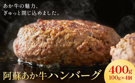 阿蘇あか牛ハンバーグ 400g 100g × 4個 株式会社LARKS《30日以内に出荷予定(土日祝除く)》ハンバーグ あか牛 牛肉 熊本県 冷凍 送料無料