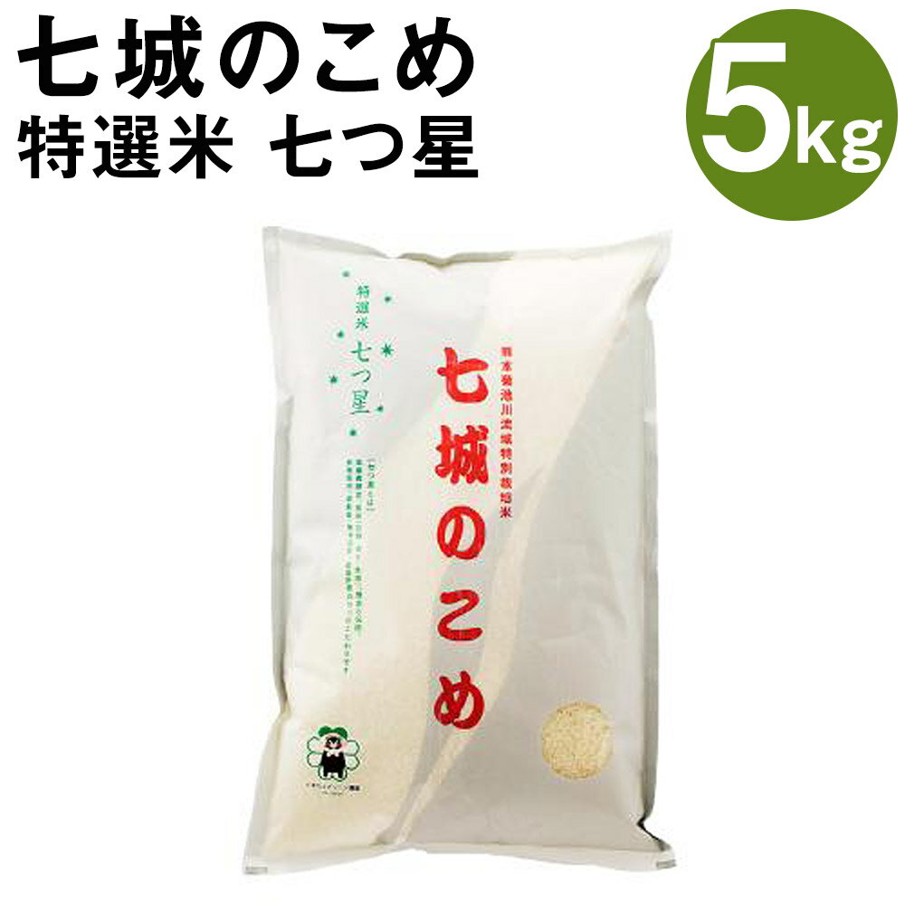 【ふるさと納税】七城のこめ 特選米 七つ星 精米 5kg ヒノヒカリ ひのひかり《30日以内に出荷予定(土日祝を除く)》 お米 米 白米 九州産 熊本県産 送料無料