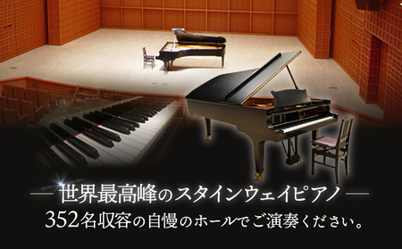 スタインウェイピアノ試弾券（120分）　※平日限定（午前９時～午後９時）【21001】