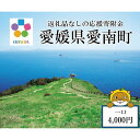 【ふるさと納税】 応援寄附金 （返礼品なし） 4,000円 ふるさと応援寄附金 返礼品なし 寄附のみ 寄附金 応援 地域支援 人気 ランキング おすすめ 愛媛 愛媛県 愛南 愛南町 【愛媛県愛南町】