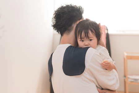 持ち歩ける2WAYハンカチエプロン ＜無地 ネイビー＞｜エプロン