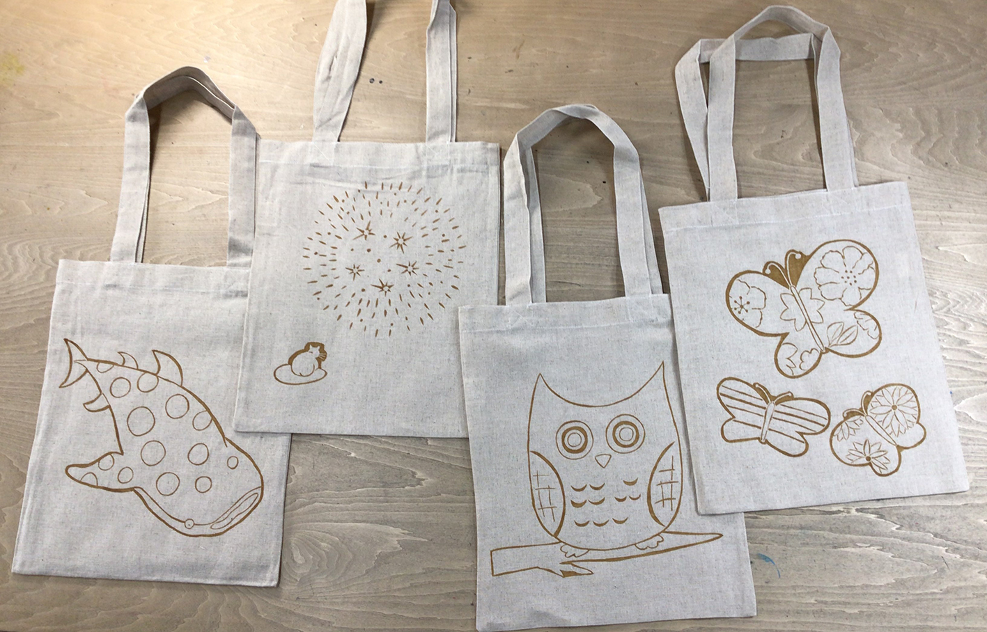 染めものワークショップ（型絵染リネンバッグ）