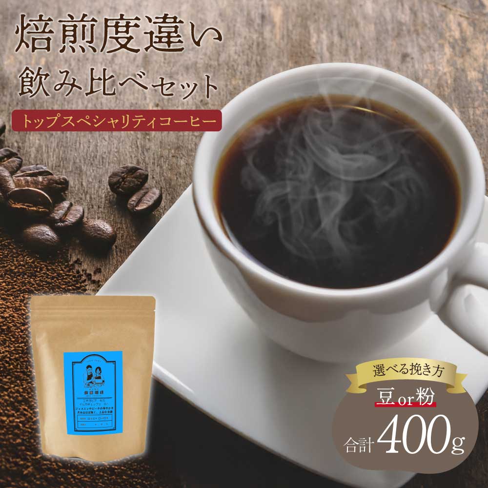 【ふるさと納税】 コーヒー トップスペシャリティコーヒー 焙煎度違い飲み比べセット【豆or粉】選べる挽き方 コーヒー 珈琲 コーヒー豆 珈琲豆 コーヒー粉 珈琲粉 直火焙煎 送料無料