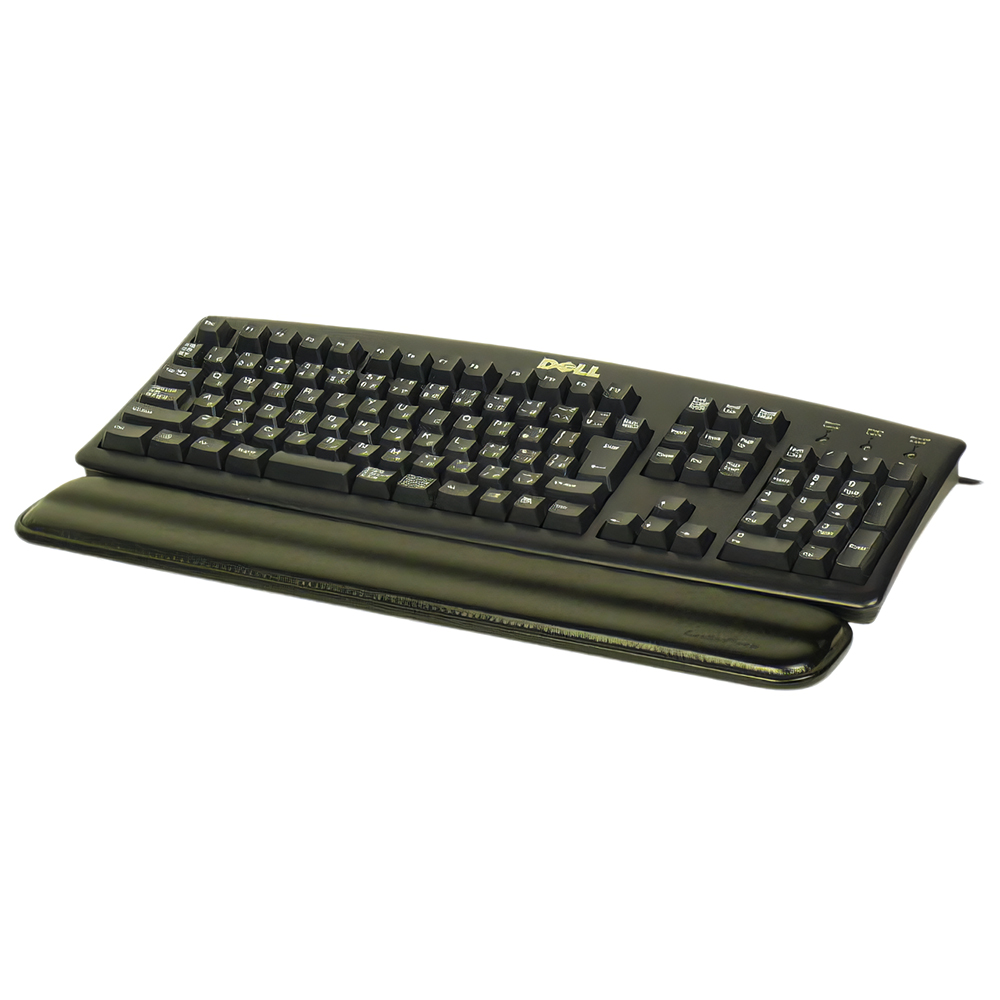 フルキーボード向けの格調高い革製リストレスト（パームレスト）【ブラック】