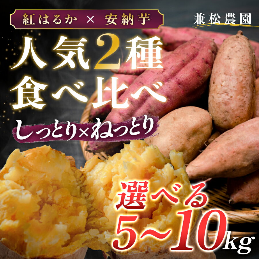 【ふるさと納税】さつまいも食べ比べ 紅はるか 安納芋 合わせて約5kg・約7kg・約10kgから選べる 熟成 焼き芋 焼芋 やきいも しっとり ねっとり 蜜芋 芋 おいも サツマイモ さつま芋 べにはるか 安納いも スイーツ おやつ 国産 産地直送 栽培期間中農薬不使用 高知県 大月町産