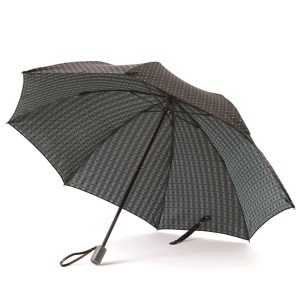 ネクタイ柄【紳士折りたたみ傘】晴雨兼用傘　ネイビー×グリーン