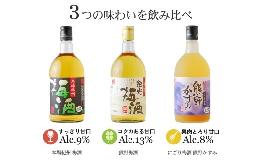 N237 梅酒飲み比べ３本セット