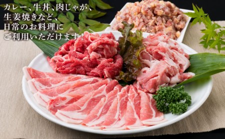 【全6回定期便】牛肉 豚肉 鶏肉 日常使いの精肉セット 930g 2~3人前 4種《糸島》【糸島ミートデリ工房】[ACA194] 糸島 和牛 牛肉 豚肉 鶏肉 BBQ 焼肉 肉 牛 豚 鶏 普段 キャ