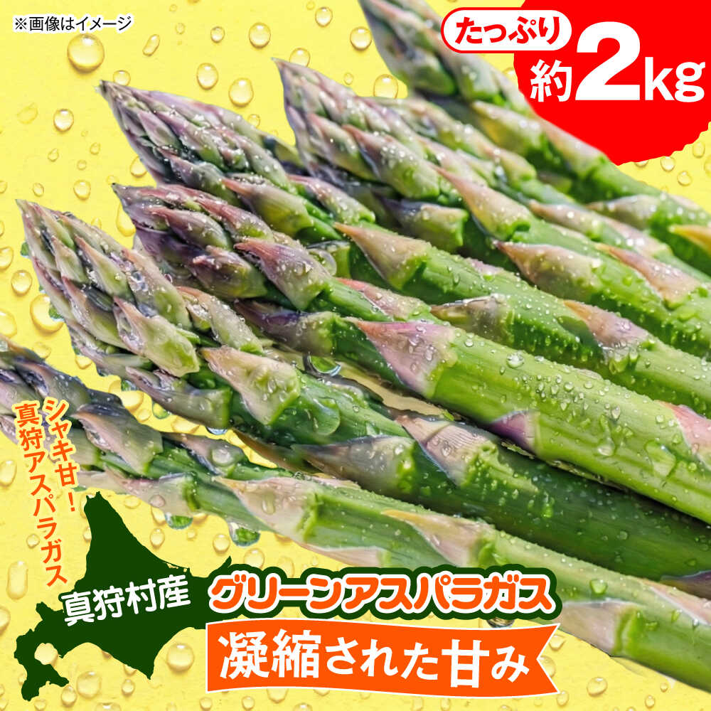 【ふるさと納税】【2026年5月下旬以降順次発送】 グリーンアスパラ 2kg | アスパラ アスパラガス 野菜 やさい 北海道 産地直送 | 道の駅 真狩フラワーセンター[BPAM018]