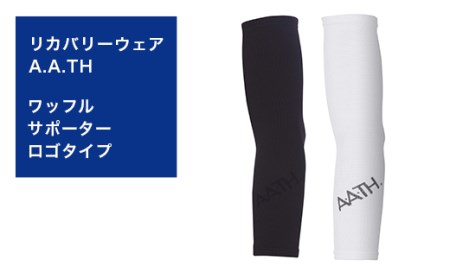 I4-18【カラー：ホワイト サイズ：M】リカバリーウェア A.A.TH/ ワッフルサポーターロゴタイプ（品番：AAA90P02）