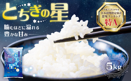 令和７年度産　栃木県産とちぎの星　精米　5kg【栃木県共通返礼品】 ns120-003