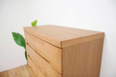 幅88-6段チェスト「サーフ」ナチュラル色 桐たんす 衣類収納 大川家具【丸田木工】